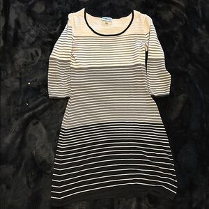 Striped Black and White Dress